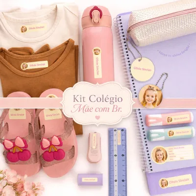 Kit Colégio com foto - MÃE COM BR